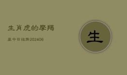 生肖虎的摩羯座今日运势(6月22日)