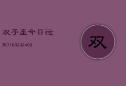 双子座今日运势7163(6月22日)