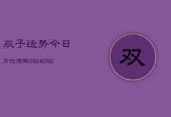 双子运势今日方位图解(20240610)