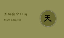 天秤座今日运势忌什么(20240607)