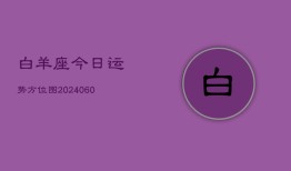 白羊座今日运势方位图(20240610)