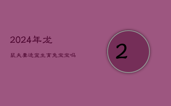 2024年龙鼠夫妻适宜生育兔宝宝吗？生肖相合分析